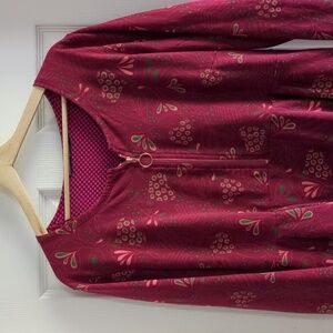 Gudrun Sjoden red dress with zipper detaul